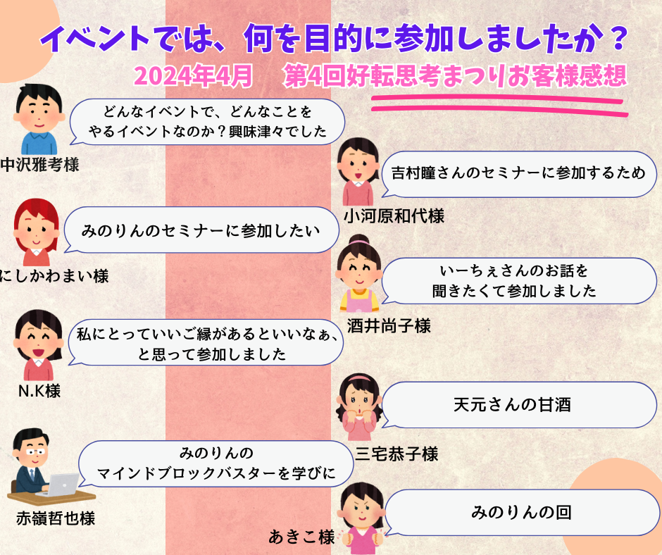 第4回好転思考まつりのお客様の感想 4