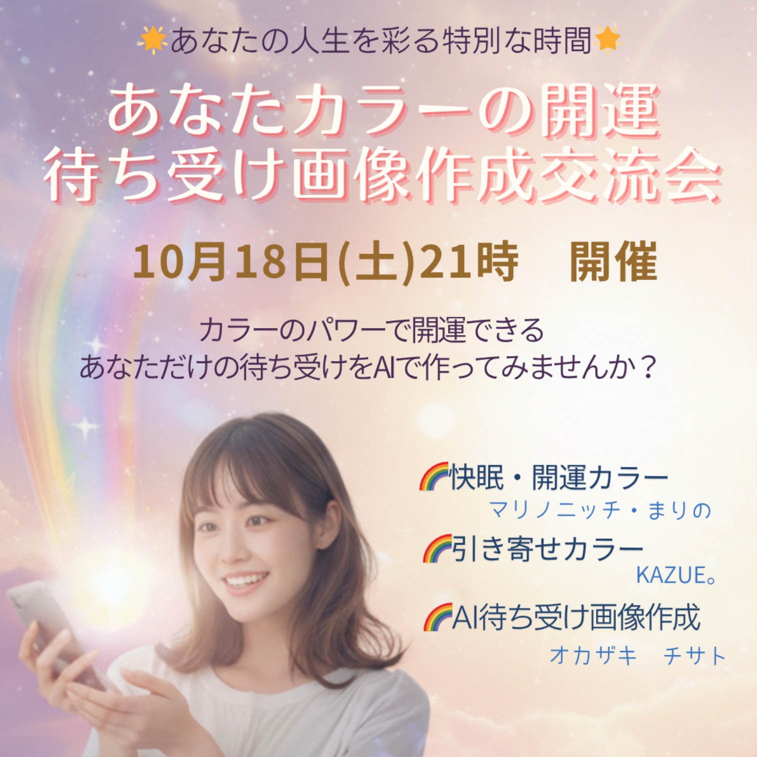 20251018　AIであなたカラーの開運待ち受け画像作成交流会